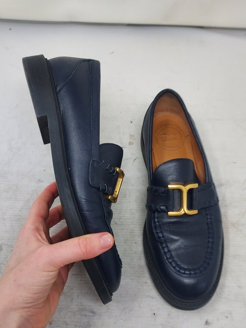 Chloe Blue WOMENS Marcie Hardware Loafer